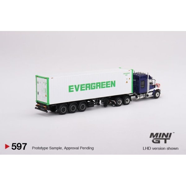 画像2: MINI GT 1/64 Western Star 49X 40ft Reefer Container "Evergreen" (LHD)