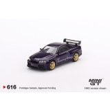 MINI GT 1/64 Nissan Skyline GT-R R34 Tommy Kaira R-z Midnight Purple (RHD)