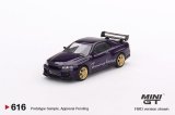 MINI GT 1/64 Nissan Skyline GT-R R34 Tommy Kaira R-z Midnight Purple (RHD)