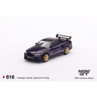 MINI GT 1/64 Nissan Skyline GT-R R34 Tommy Kaira R-z Midnight Purple (RHD)
