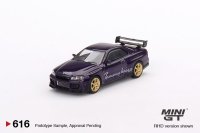MINI GT 1/64 Nissan Skyline GT-R R34 Tommy Kaira R-z Midnight Purple (RHD)