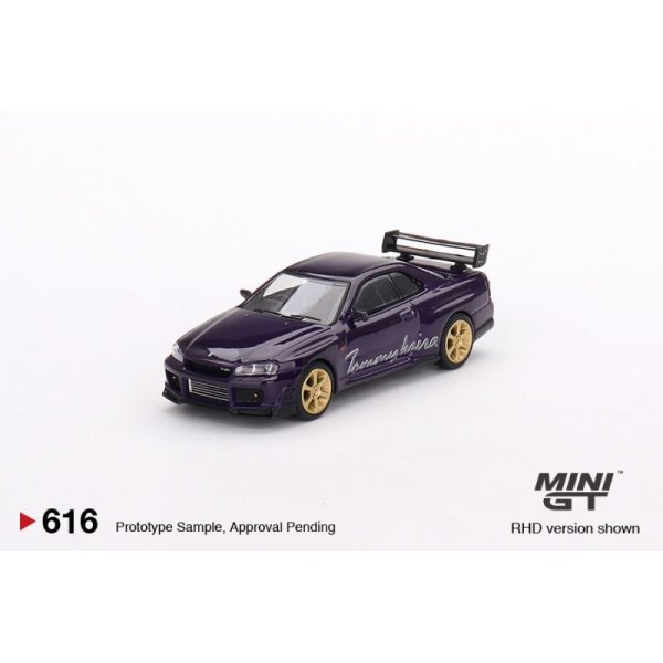 画像1: MINI GT 1/64 Nissan Skyline GT-R R34 Tommy Kaira R-z Midnight Purple (RHD)