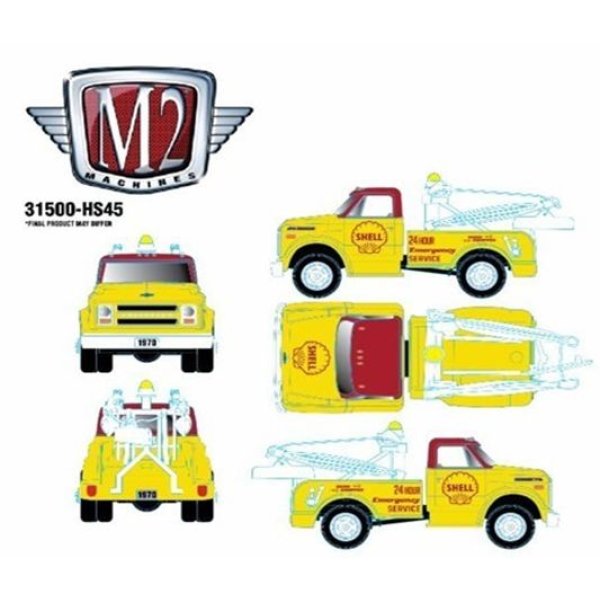 画像5: M2 Machines 1/64 1970 Chevrolet C60 Tow Truck "SHELL" - Yellow