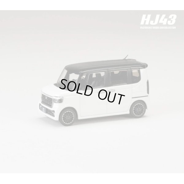 画像2: Hobby JAPAN 1/43 Honda N-BOX CUSTOM Platinum White Pearl & Black