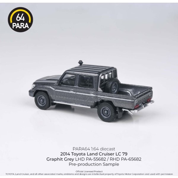 画像4: PARAGON 1/64 Toyota Land Cruiser Dbl Cab LC79 2014 Graphite Gray (RHD)