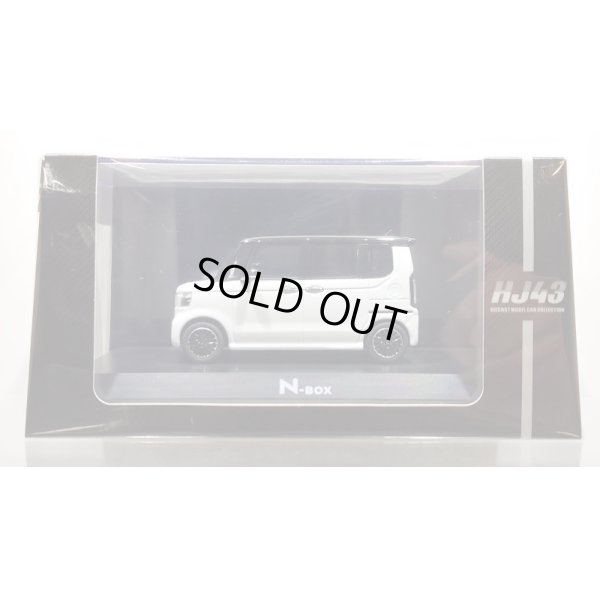画像1: Hobby JAPAN 1/43 Honda N-BOX CUSTOM Platinum White Pearl & Black