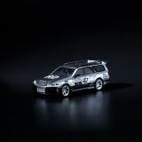 POP RACE 1/64 Nissan Stagea Chrome Silver