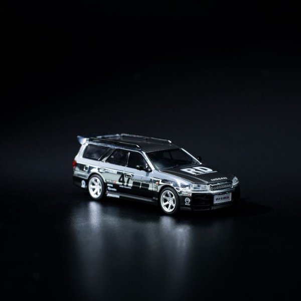 画像3: POP RACE 1/64 Nissan Stagea Chrome Silver