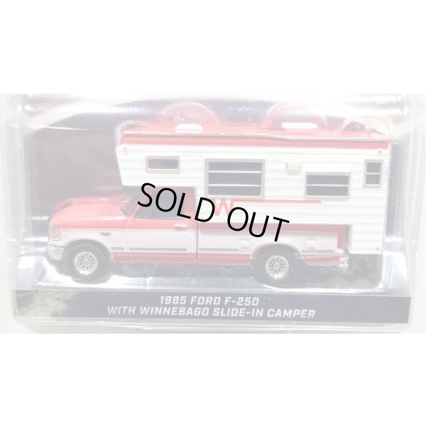 画像3: GREEN LiGHT EXCLUSIVE 1/64 1995 Ford F-250 Long Bed with Winnebago Slide-In Camper - Bright Red and Oxford White