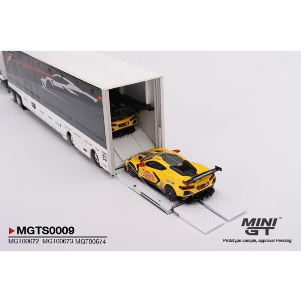 画像5: MINI GT 1/64 Corvette Racing C8.R Racing Transporter Set 北米限定