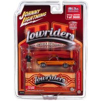 JOHNNY LIGHTNING 1/64 1965 Chevy El Camino Lowrider Red with Lowrider Enthusiast Figure