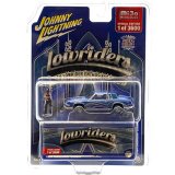 JOHNNY LIGHTNING 1/64 1984 Oldsmobile Cutlass Lowrider Blue with Lowrider Enthusiast Figure