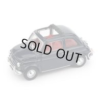 BRUMM 1/43 FIAT 500L 1968-1972 Open Blue Black Red Interior