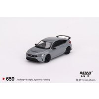 MINI GT 1/64 Honda Civic Type R 2023 Sonic Gray Pearl (RHD)