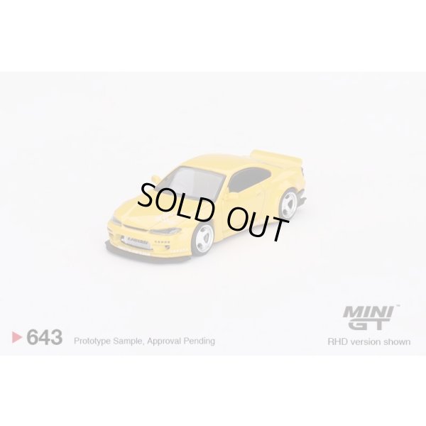 画像1: MINI GT 1/64 Rocket Bunny Nissan Silvia (S15) Yellow (RHD)