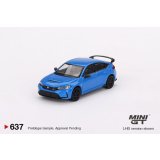 MINI GT 1/64 Honda Civic Type R 2023 Boost Blue Pearl (RHD)