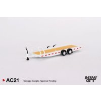 MINI GT 1/64 Car Carrier Trailer White