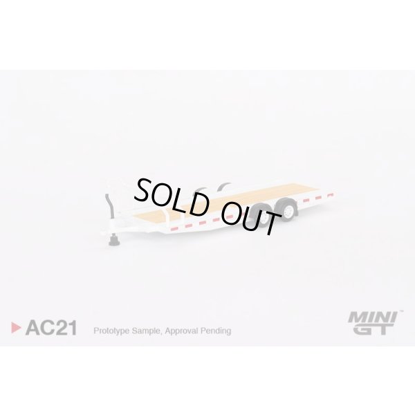 画像1: MINI GT 1/64 Car Carrier Trailer White