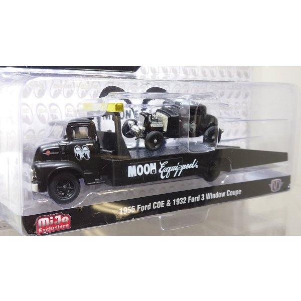 画像3: M2 Machines 1/64 1956 Ford COE & 1932 Ford 3 Window Coupe MOON Equipped Black