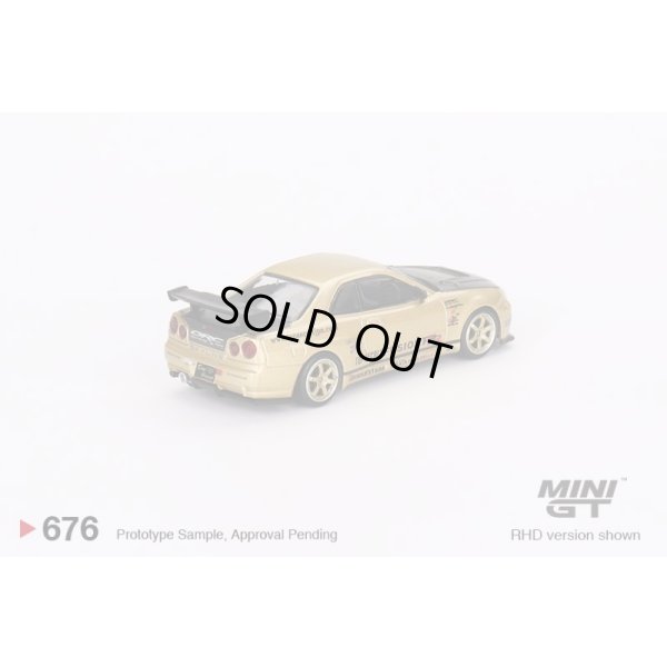 画像3: MINI GT 1/64 Nissan Skyline GT-R R34 Top Secret Gold (RHD) Japan exclusive