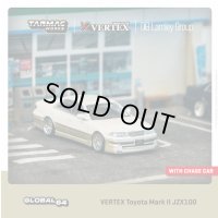 Tarmac Works 1/64 VERTEX Toyota Mark II JZX100 White Metallic