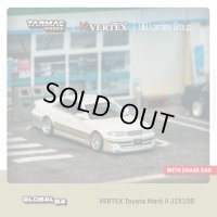 Tarmac Works 1/64 VERTEX Toyota Mark II JZX100 White Metallic