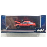 Hobby JAPAN 1/64 Toyota Sprinter Trueno GT APEX (AE86) JDM Style Red/Black