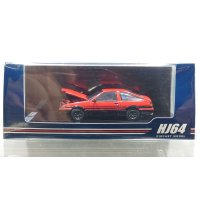 Hobby JAPAN 1/64 Toyota Sprinter Trueno GT APEX (AE86) JDM Style Red/Black