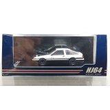 Hobby JAPAN 1/64 Toyota Sprinter Trueno GT APEX (AE86) JDM Style Carbon Bonnet White/Black