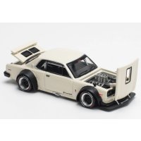 POP RACE 1/64 SKYLINE GT-R V8 DRIFT WHITE