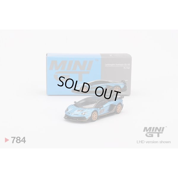 画像1: MINI GT 1/64 Lamborghini Aventador SVJ 63 Blue Aegir (RHD)