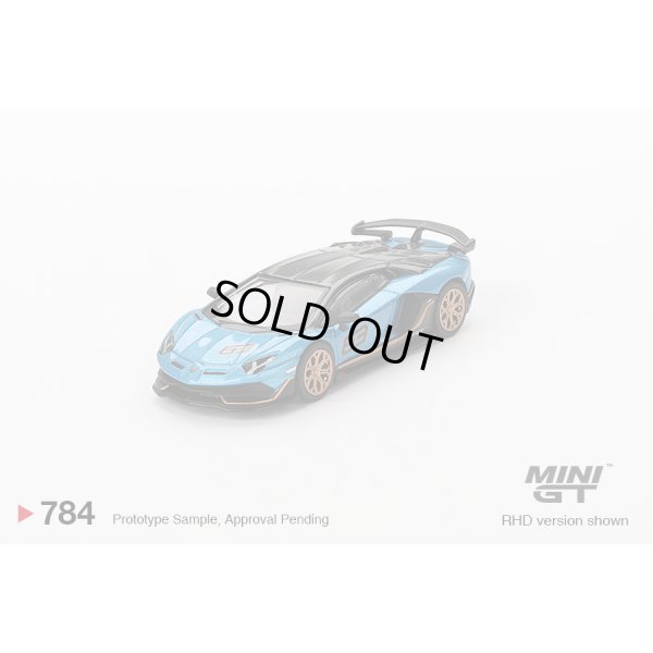 画像2: MINI GT 1/64 Lamborghini Aventador SVJ 63 Blue Aegir (RHD)