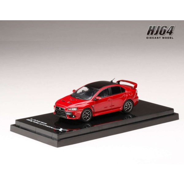 画像2: Hobby JAPAN 1/64 Mitsubishi Lancer Evolution X FINAL EDITION Red Metallic / Black Roof with Engine Display Model 