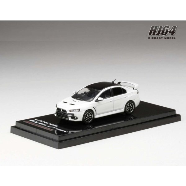 画像2: Hobby JAPAN 1/64 Mitsubishi Lancer Evolution X FINAL EDITION White Pearl / Black Roof with Engine Display Model
