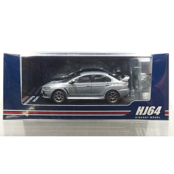 画像1: Hobby JAPAN 1/64 Mitsubishi Lancer Evolution X FINAL EDITION Titanium Gray Metallic with Engine Display Model