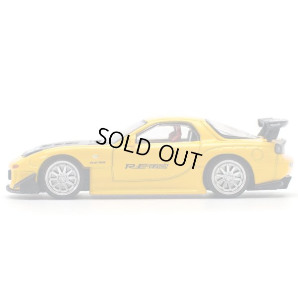 画像3: POP RACE 1/64 MAZDA RX-7 (FD3S) RE-AMEMIYA WIDEBODY YELLOW