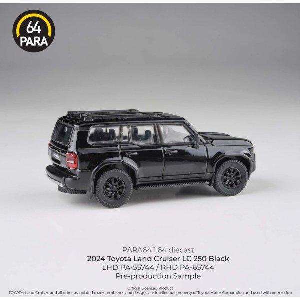 画像2: PARAGON 1/64 Toyota Land Cruiser 250 2024 Black RHD