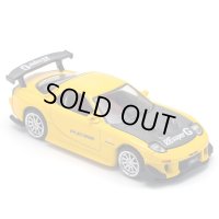 POP RACE 1/64 MAZDA RX-7 (FD3S) RE-AMEMIYA WIDEBODY YELLOW