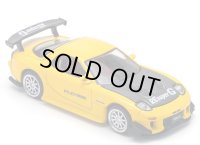 POP RACE 1/64 MAZDA RX-7 (FD3S) RE-AMEMIYA WIDEBODY YELLOW