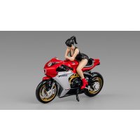 CM MODEL 1/64 MV Agusta Superveloce 800 Red with Showgirl