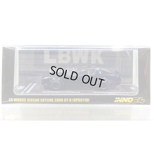 画像1: INNO Models 1/64 NISSAN Skyline 2000 GT-R (KPGC110) "Kenmeri" Black