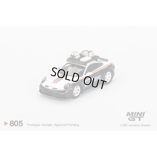 画像1: MINI GT 1/64 Porsche 911 Dakar Rally Design Package White/Gentian Blue Metallic (LHD)