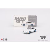 MINI GT 1/64 Porsche 911 Carrera RS 2.7 Grand Prix White/Blue Livery (LHD)