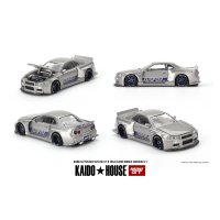MINI GT 1/64 Nissan Skyline GT-R R34 Kaido Works SHINJUKU V1 (RHD)