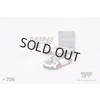 MINI GT 1/64 Porsche 911 (992) GT3 RS Weissach Package White w/Pyro Red (LHD)