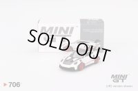 MINI GT 1/64 Porsche 911 (992) GT3 RS Weissach Package White w/Pyro Red (LHD)