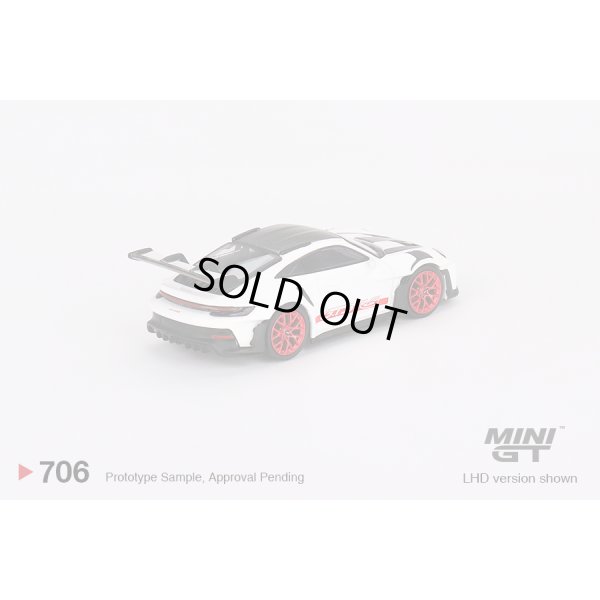 画像3: MINI GT 1/64 Porsche 911 (992) GT3 RS Weissach Package White w/Pyro Red (LHD)
