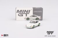 MINI GT 1/64 Porsche 911 Carrera RS 2.7 Grand Prix White/Green Livery (RHD)