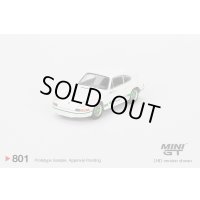 MINI GT 1/64 Porsche 911 Carrera RS 2.7 Grand Prix White/Green Livery (LHD) [Blister Packaging]