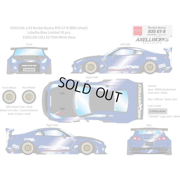 画像13: EIDOLON 1/43 Rocket Bunny R35 GT-R (BBS wheel) Lobellia Blue Limited 30 pcs.